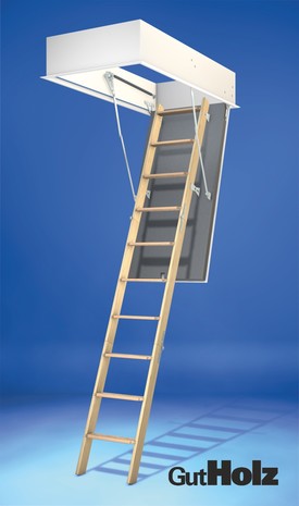 Abbildung: Wellhöfer Bodentreppe GutHolz: Die bewährte 3-teilige Bodentreppe für alle Fälle.